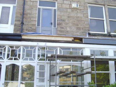 extensive joinery repairs to veranda roof harrogate