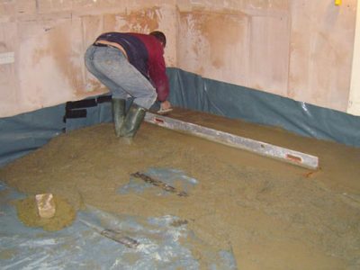 laying new concrete floor leeds property renovation