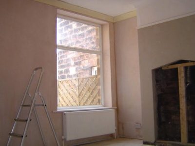 terraced house harrogate plastered walls