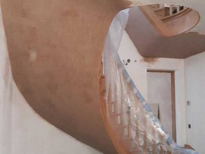 Plastering underside of staircase